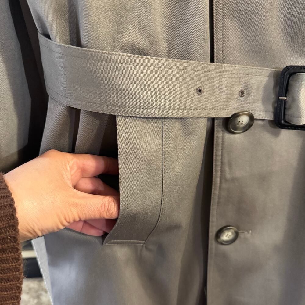 Lauren Ralph Lauren Edmond Men’s Trench Coat Sz 44L Taupe Preppy Classic - Picture 6 of 15